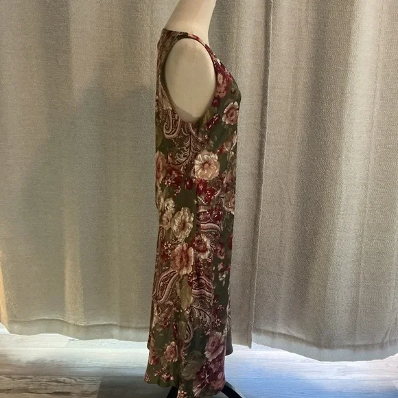 LAUREN Ralph Lauren Floral Satin Charmeuse Sleeveless Dress - Picture 12 of 16